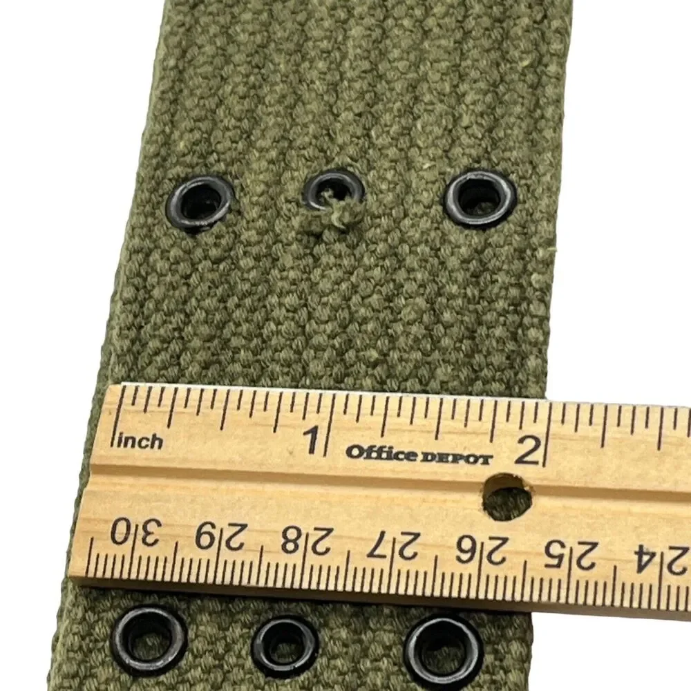Pistol Belt Olive Size 42 Made in Japan Vintage Army Strapping Woven Military